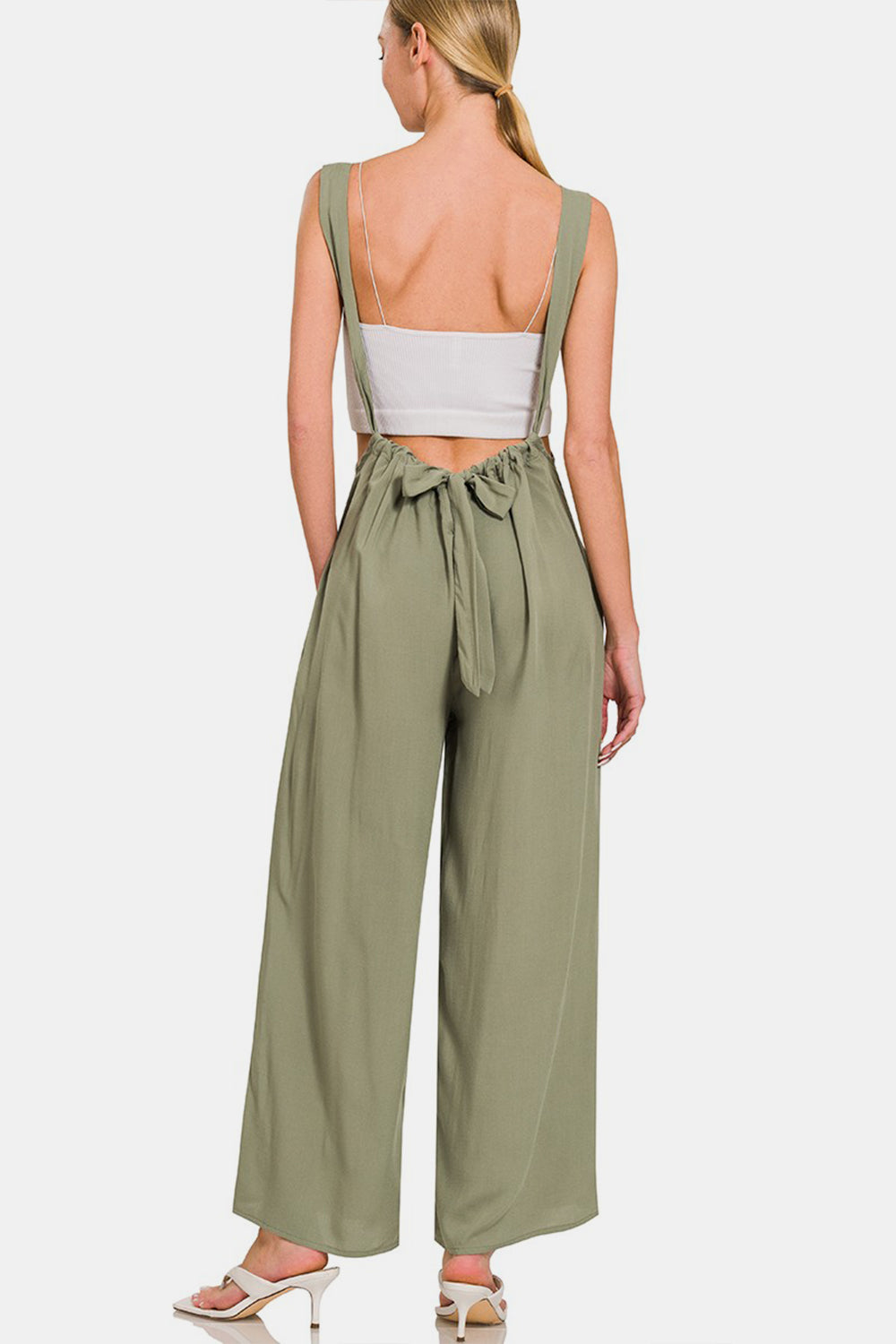 Zenana Pocketed Wide Strap Wide Leg Overalls - The Daily Makeover