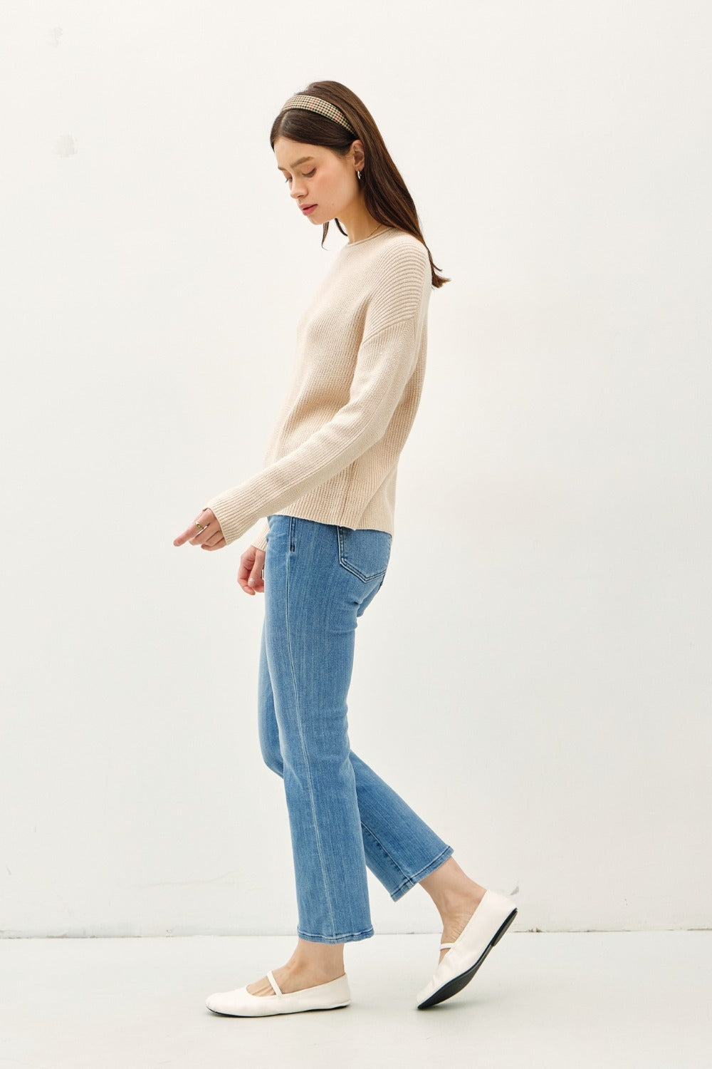 Coastal Classic Round Neck Long Sleeve Sweater - The Daily Makeover