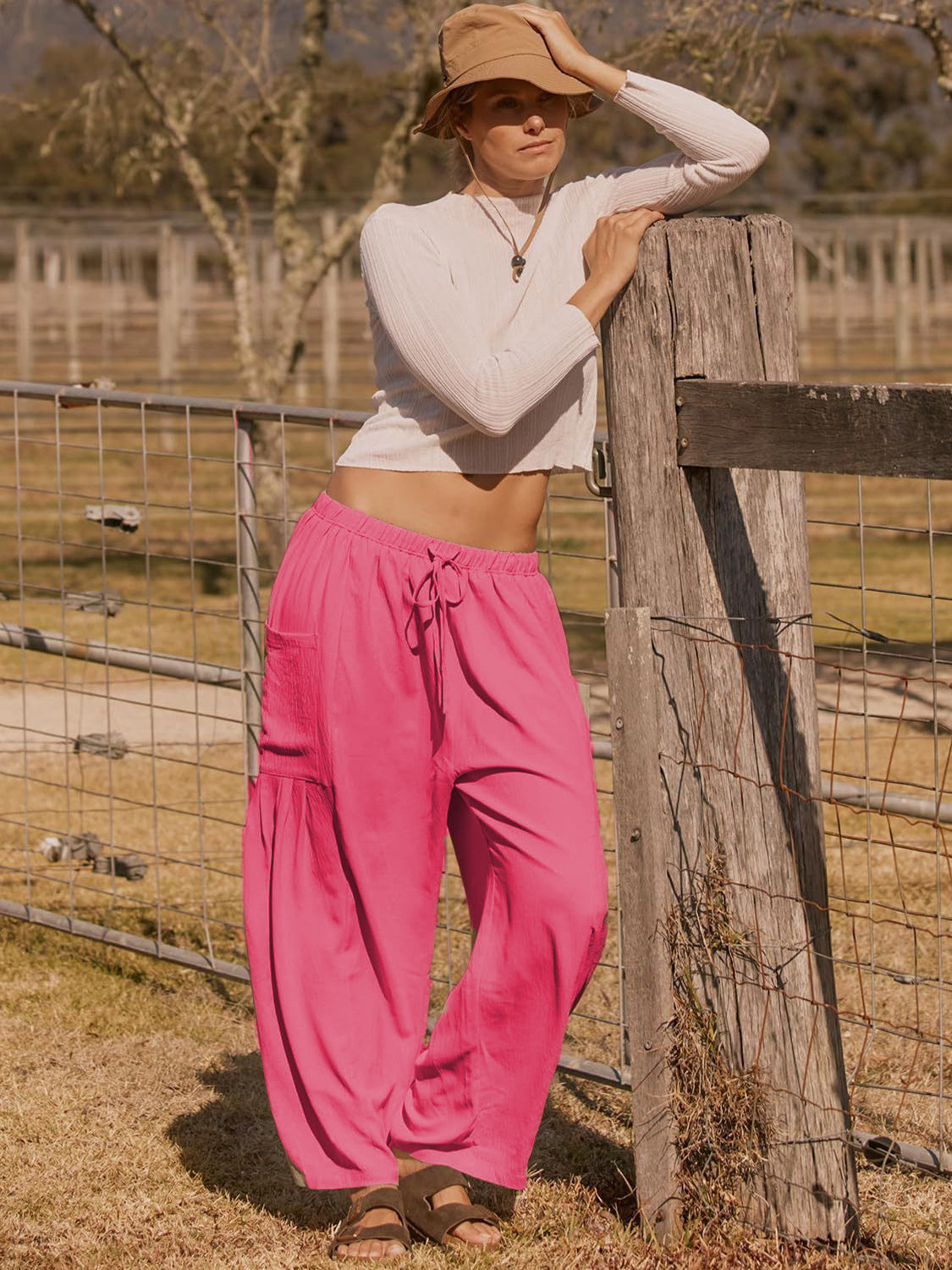 Full Size Wide Leg Pants with Pockets - The Daily Makeover