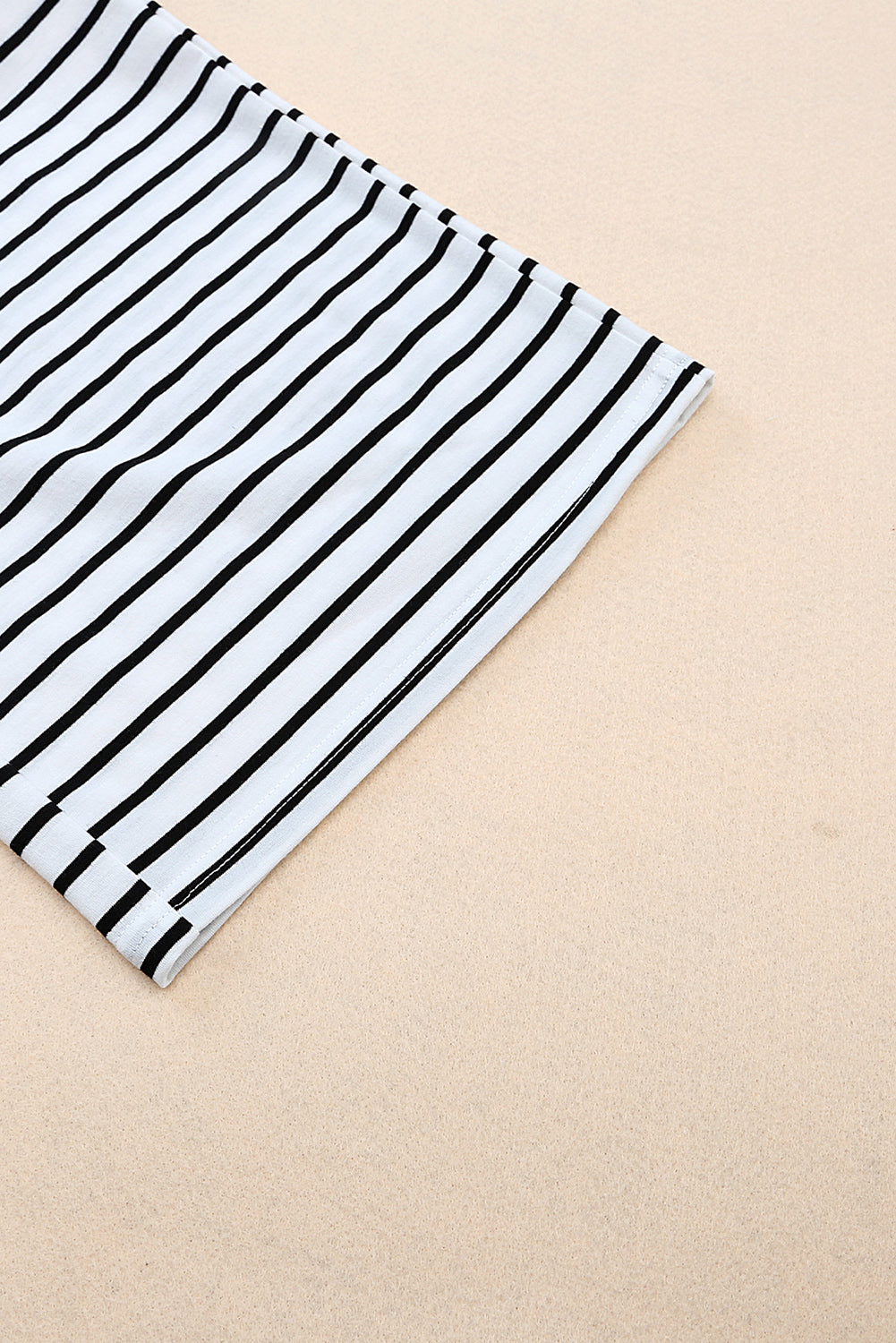 White Striped Casual Drawstring Wide Leg Pants with Pockets - The Daily Makeover