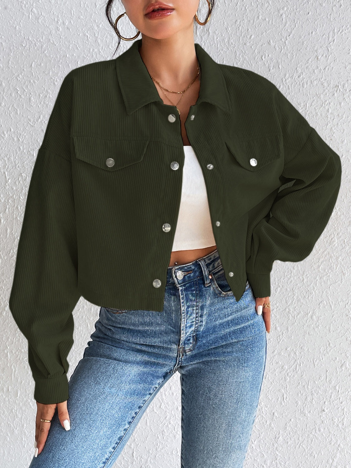 Honey Snap Down Long Sleeve Jacket - The Daily Makeover