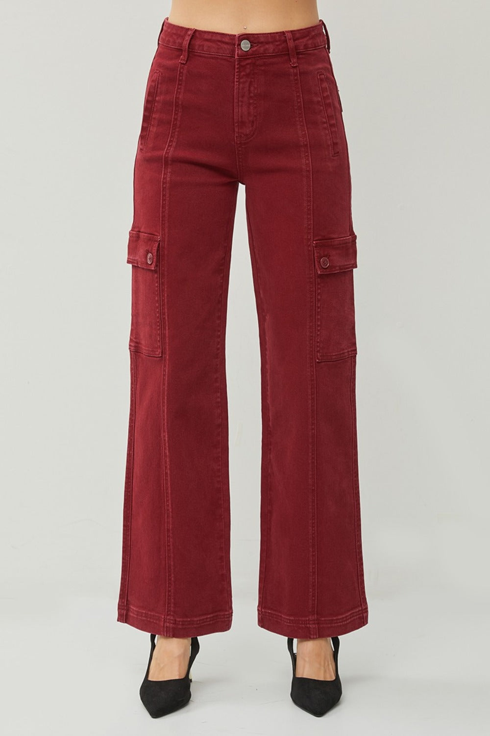 RISEN Full Size High Rise Wide Leg Cargo Jeans - The Daily Makeover