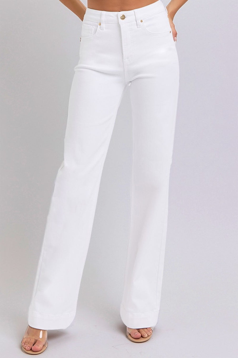 Full Size High Waist Straight Jeans - The Daily Makeover