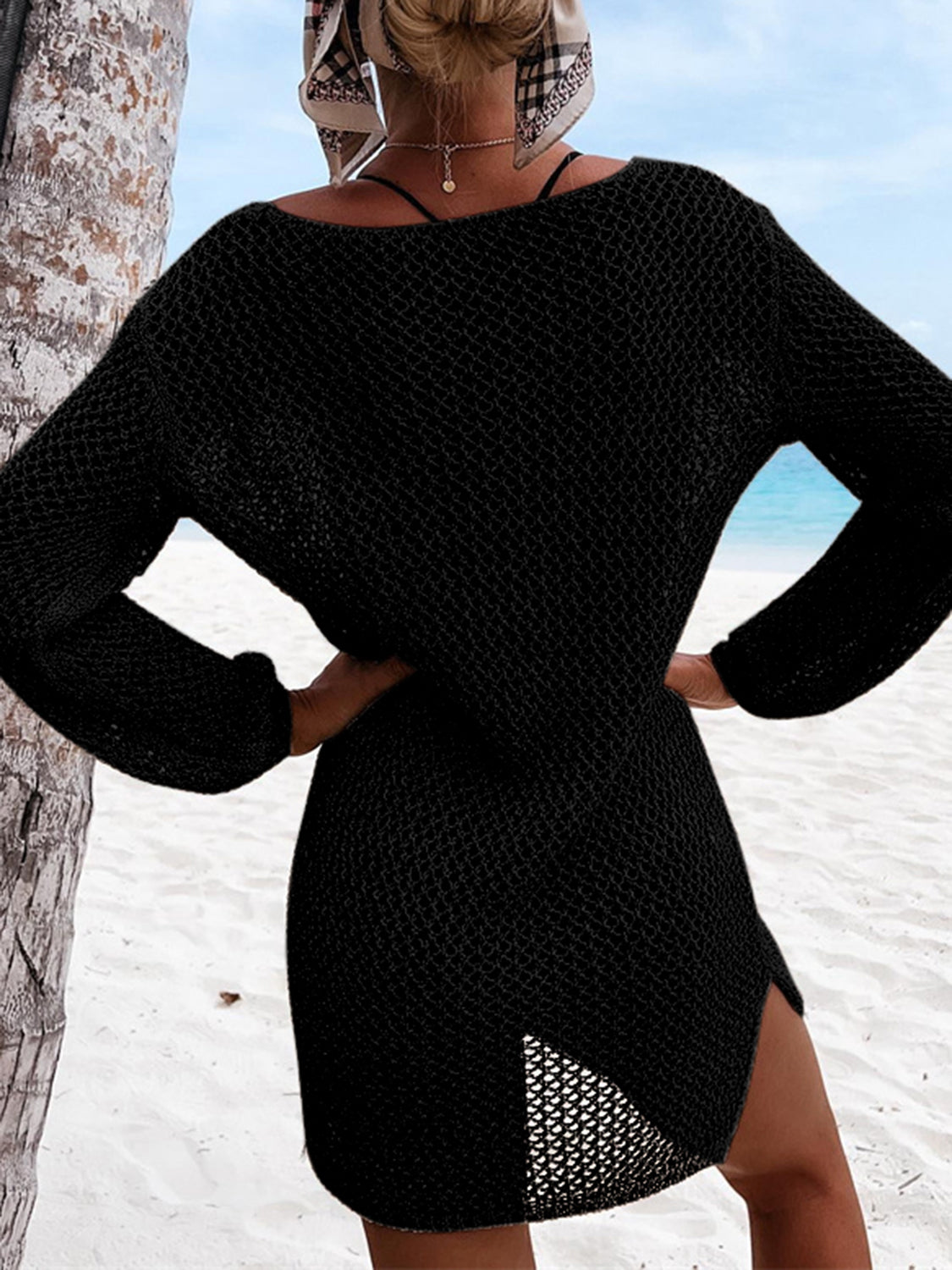 Openwork Tie Neck Cover-Up - The Daily Makeover