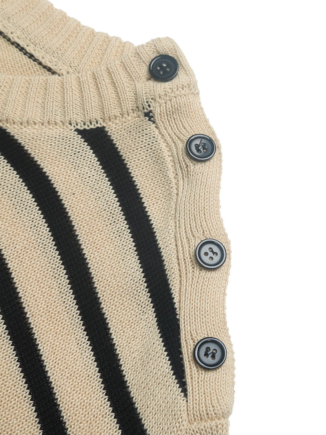 Perfee Striped Round Neck Long Sleeve Knit Top - The Daily Makeover