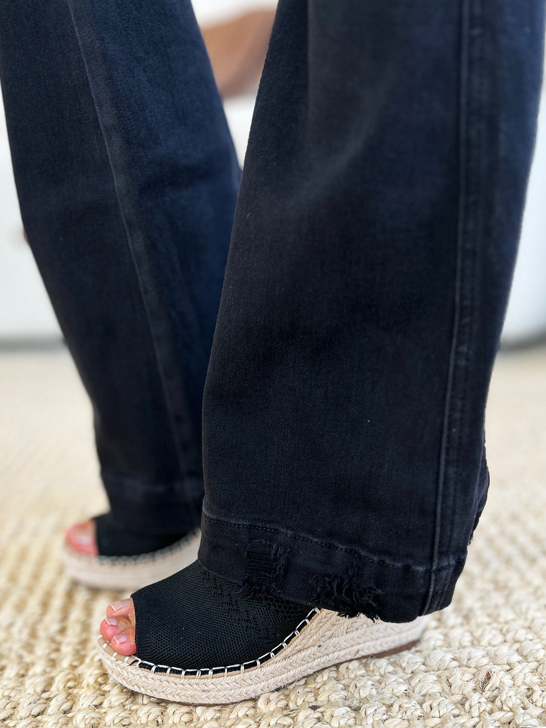 Judy Blue Full Size High Waist Distressed Flare Jeans - The Daily Makeover