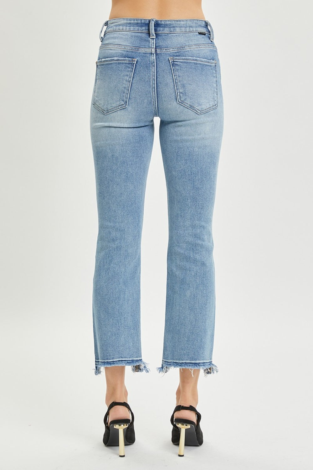 Full Size High Rise Distressed Cropped Straight Jeans - The Daily Makeover