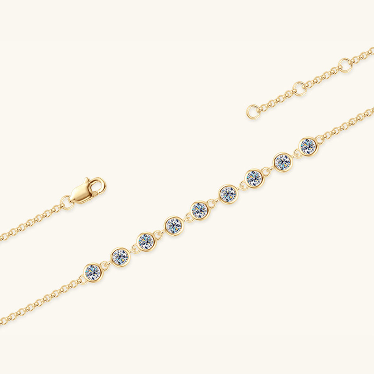Inlaid Moissanite 925 Sterling Silver Bracelet - The Daily Makeover