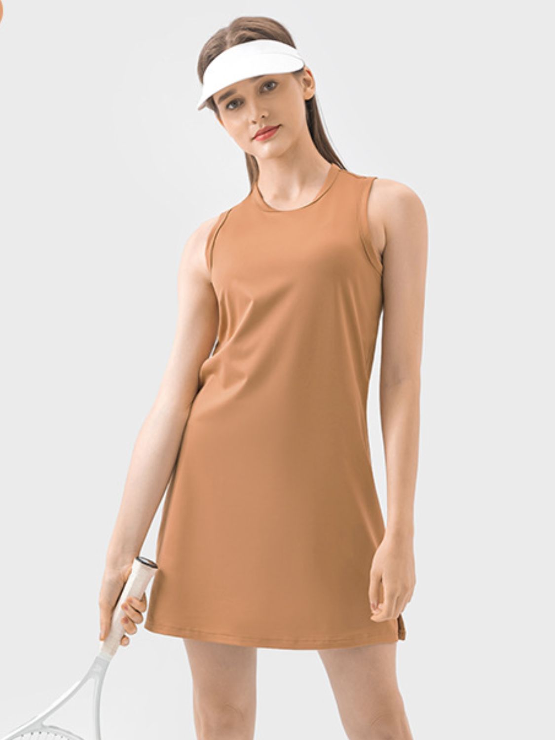Round Neck Sleeveless Active Dress - The Daily Makeover