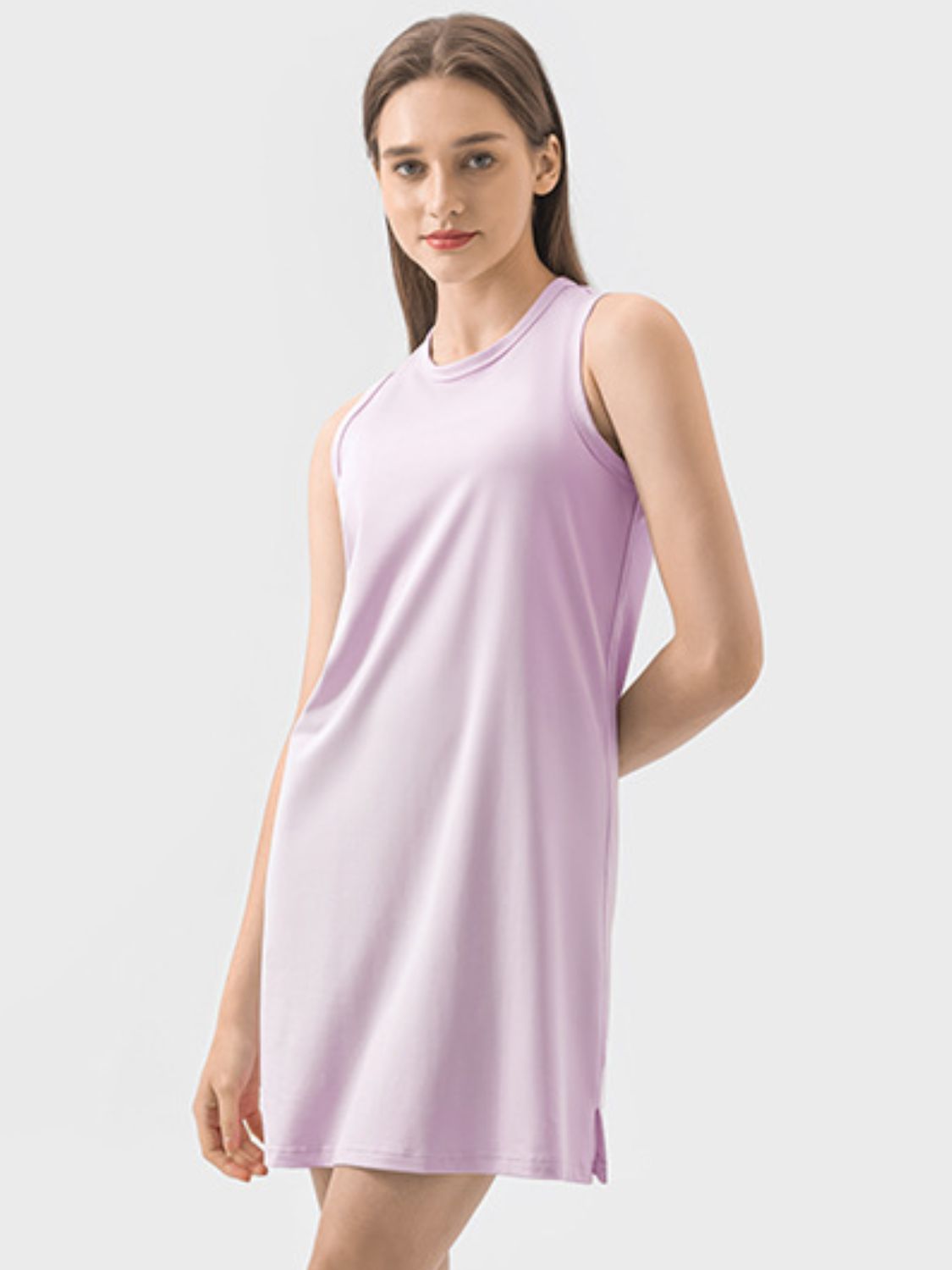 Round Neck Sleeveless Active Dress - The Daily Makeover