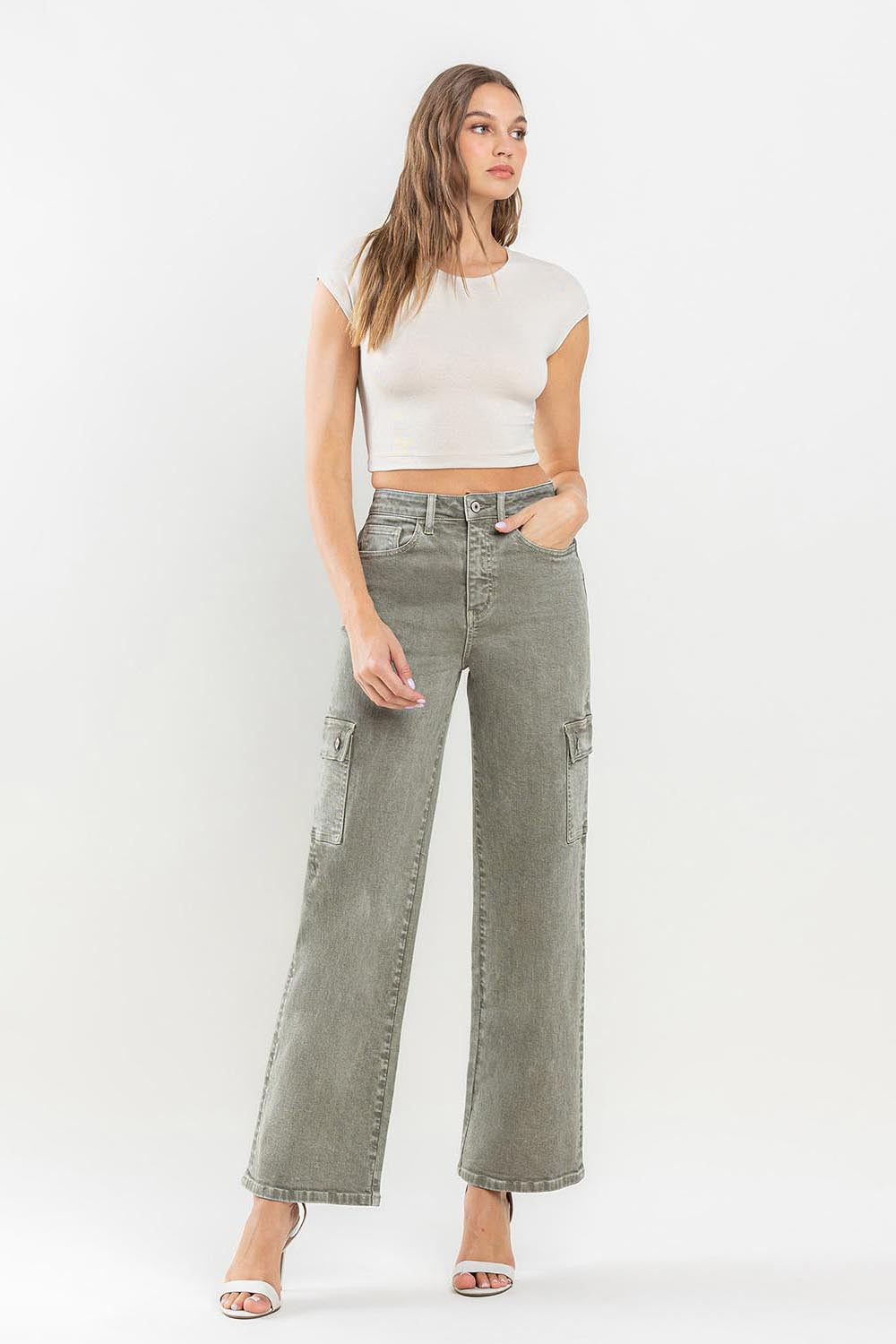 Vervet by Flying Monkey 90's Super High Rise Cargo Jeans - The Daily Makeover