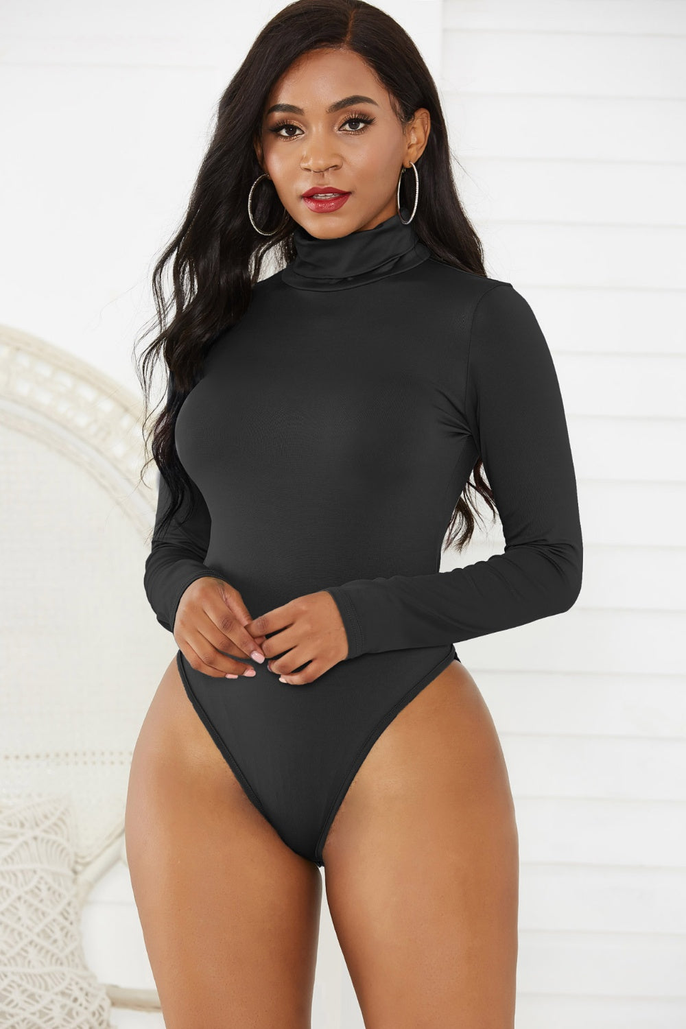 Turtleneck Long Sleeve Bodysuit - The Daily Makeover