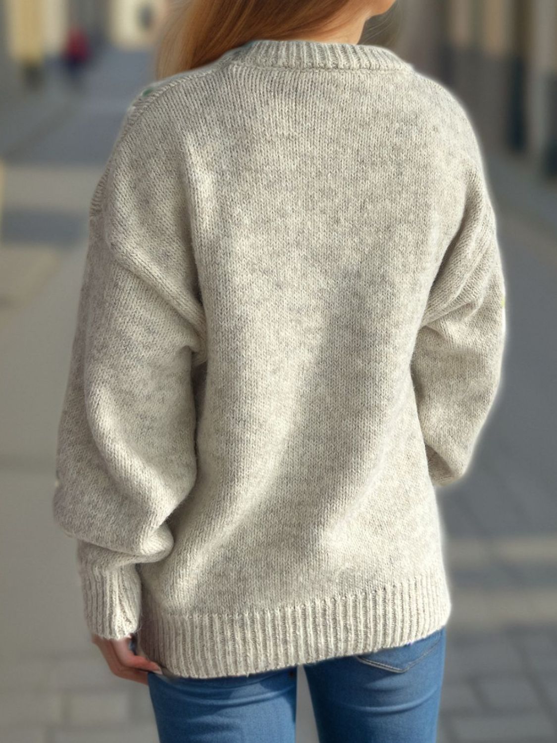Round Neck Long Sleeve Sweater - The Daily Makeover