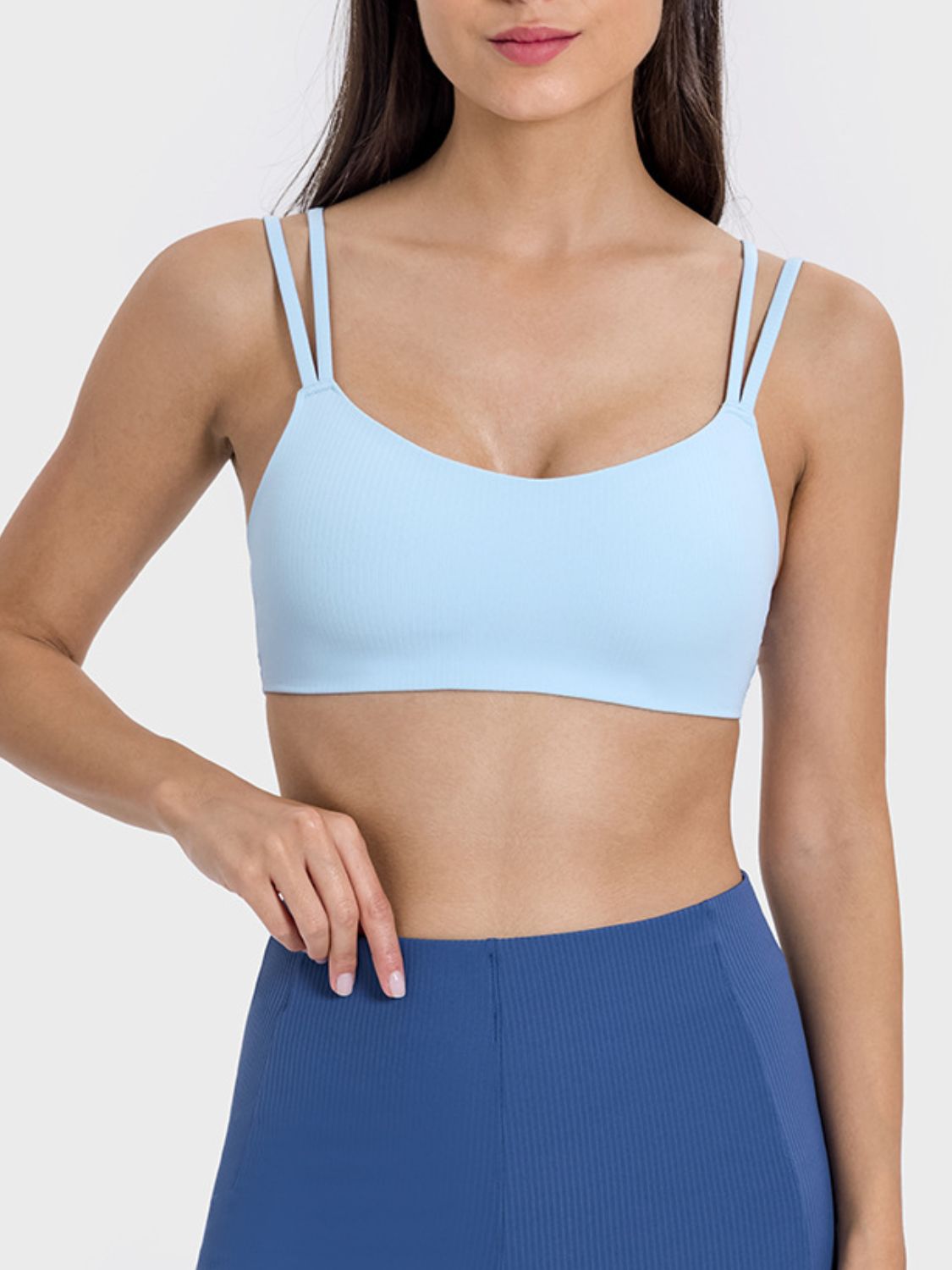 Scoop Neck Double Strap Active Cami - The Daily Makeover