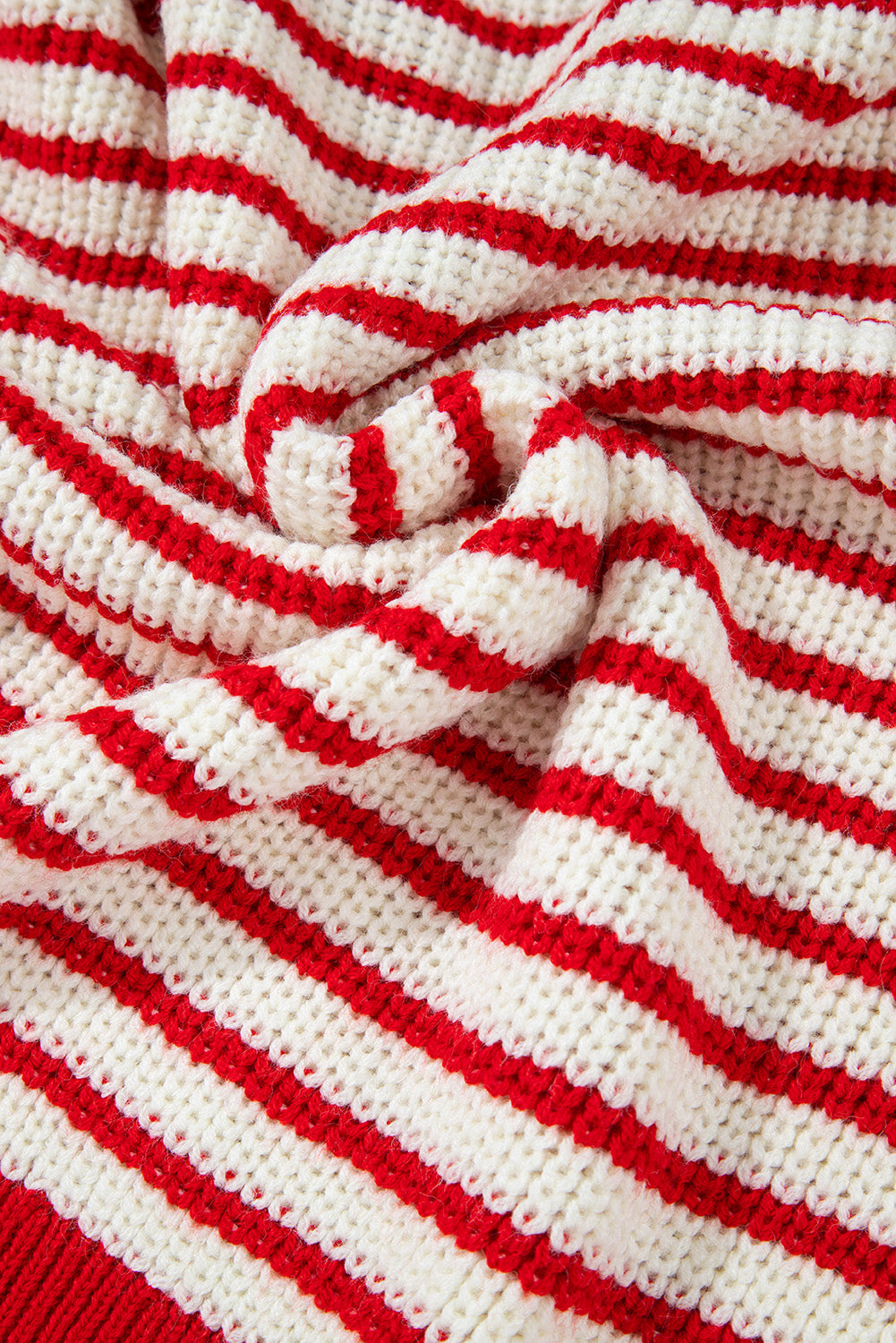 Striped Johnny Collar Long Sleeve Sweater - The Daily Makeover