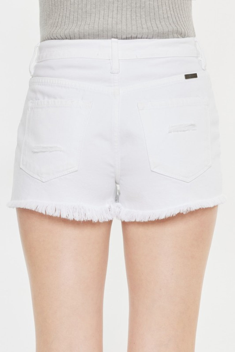 Kancan Raw Hem Distressed Denim Shorts - The Daily Makeover
