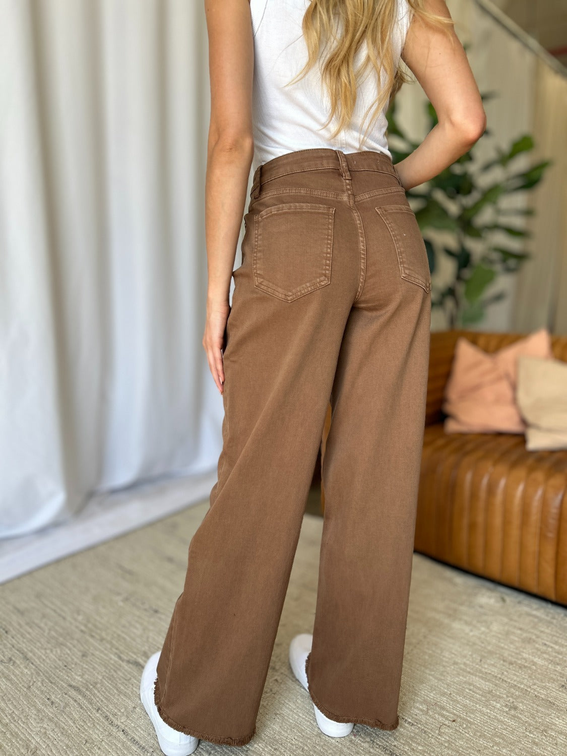 RFM Full Size High Rise Garment Dye Wide Leg Jeans - The Daily Makeover