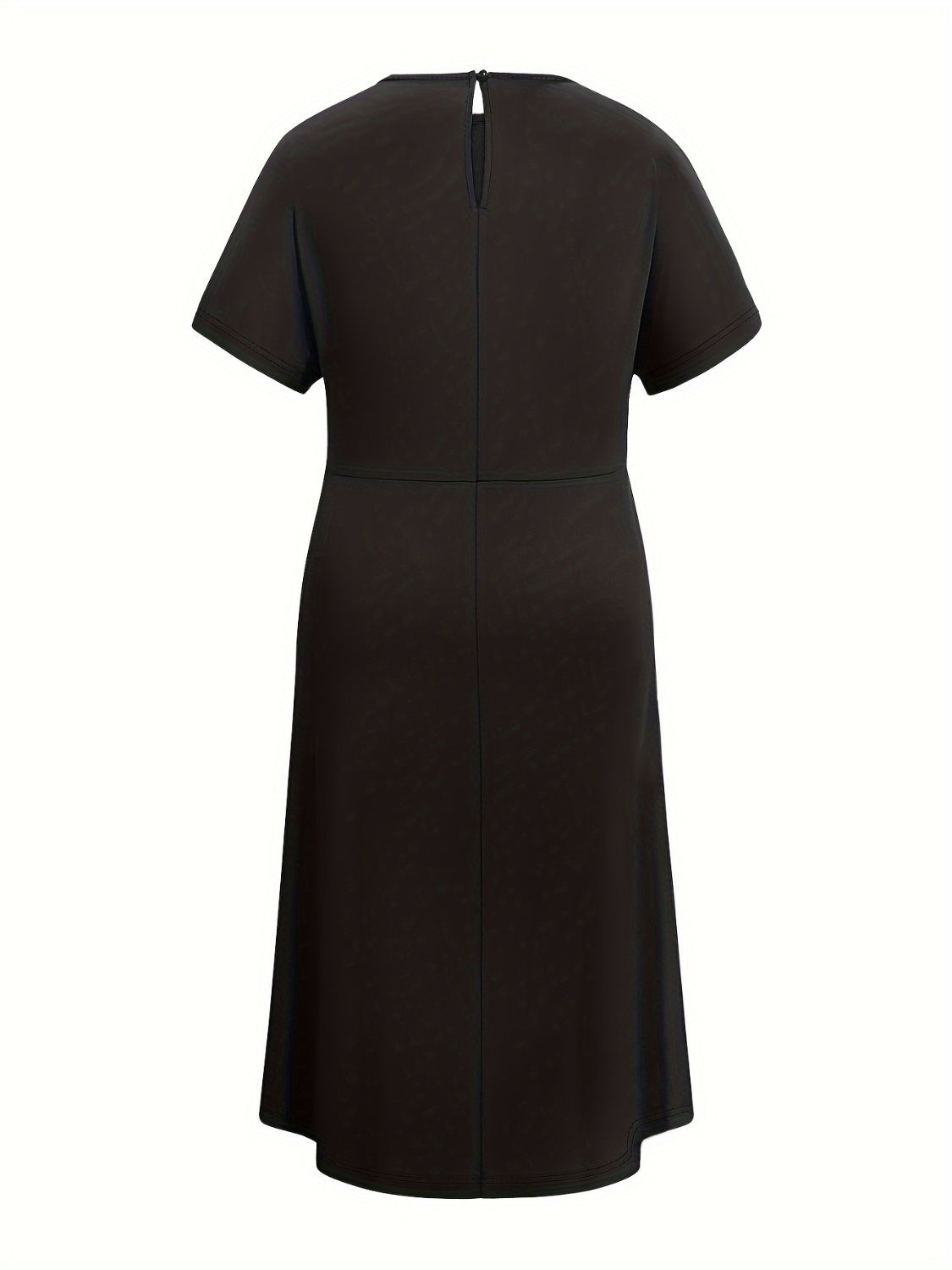Round Neck Short Sleeve Midi Dress - The Daily Makeover