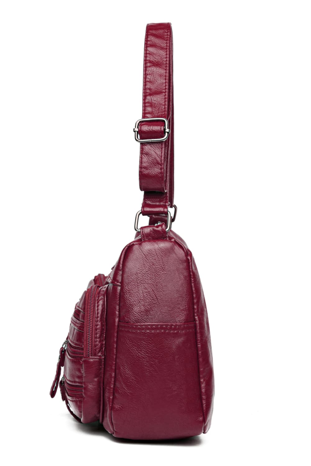 Multi-Pocket PU Leather Crossbody Bag - The Daily Makeover