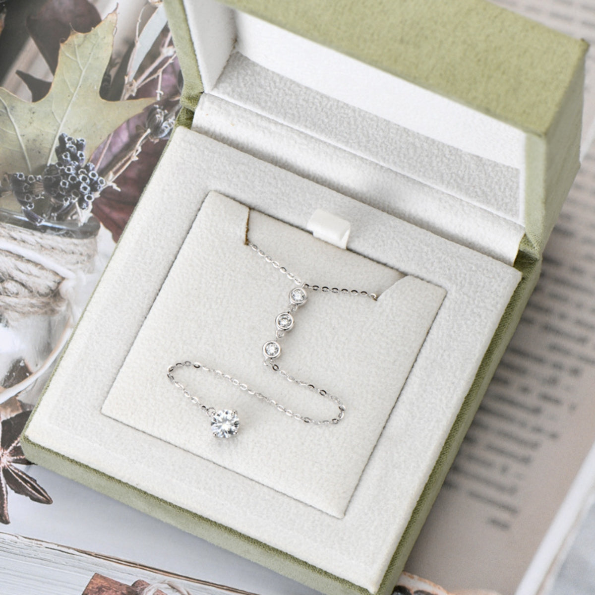 1.3 Carat Moissanite 925 Sterling Silver Drop Necklace - The Daily Makeover