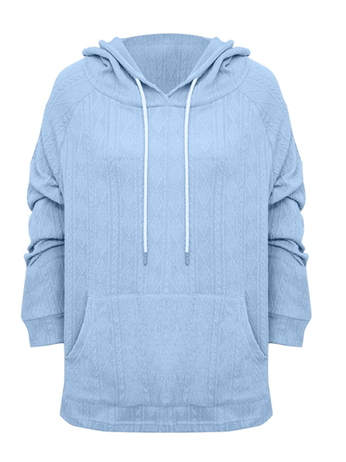 Full Size Drawstring Long Sleeve Hoodie - The Daily Makeover