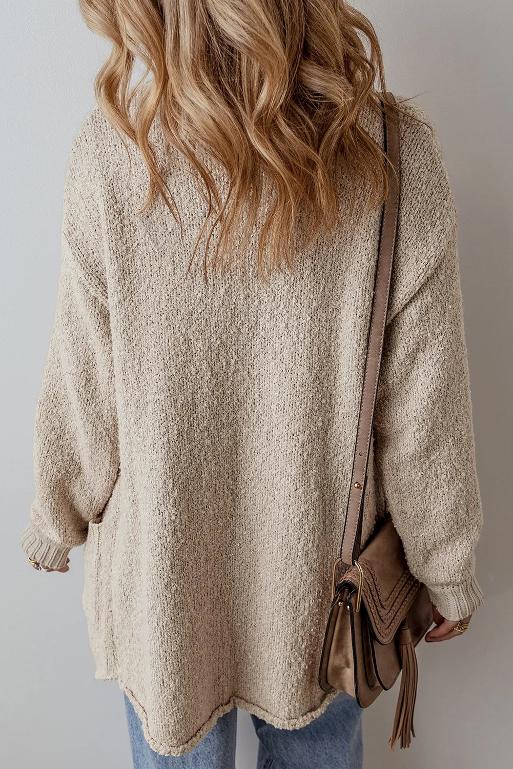 Pocketed Button Up Long Sleeve Cardigan - The Daily Makeover