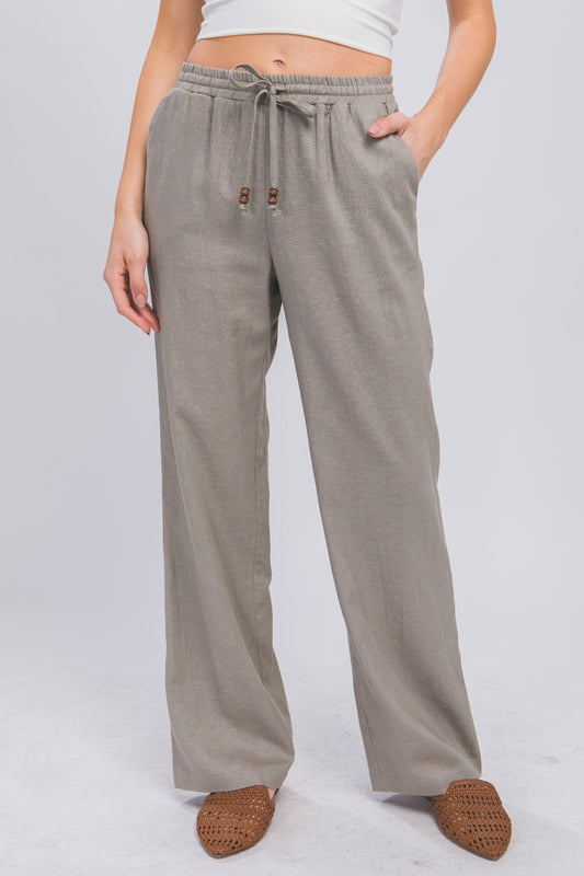 Love Tree Drawstring Wide Leg Pants - The Daily Makeover