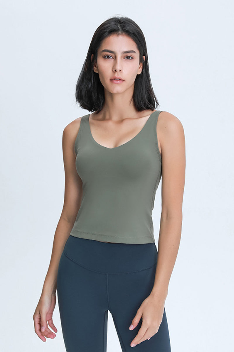Millennia V Neck Active Tank - The Daily Makeover