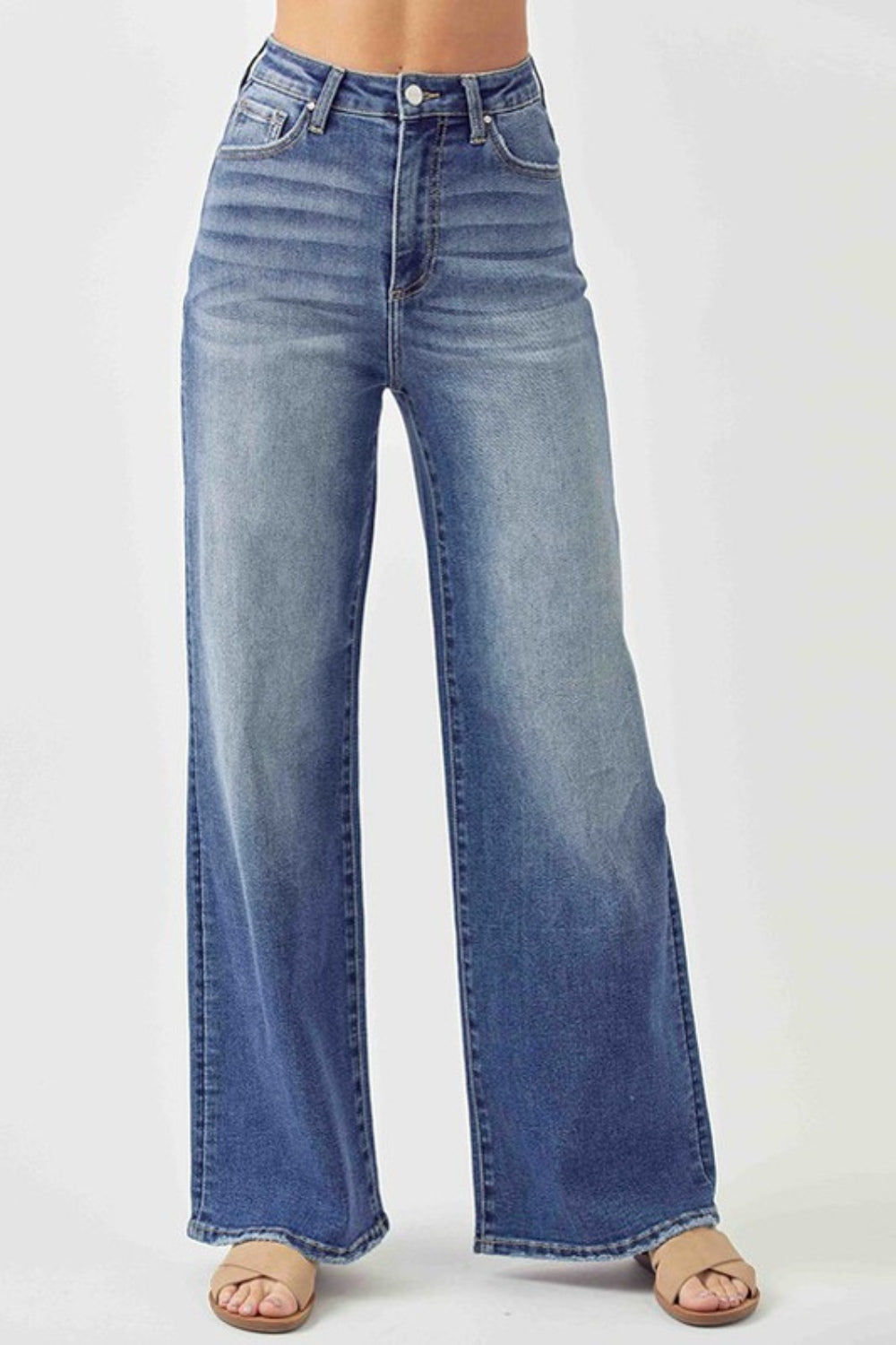 Full Size High Rise Wide Leg Jeans - The Daily Makeover