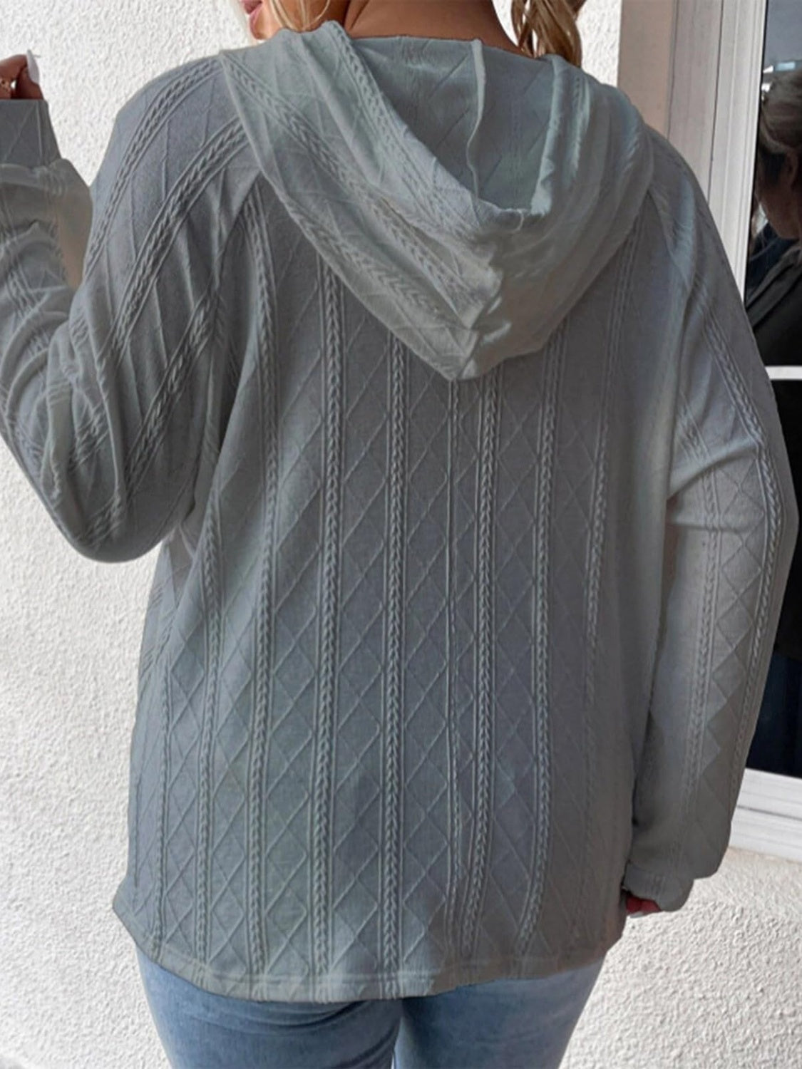 Full Size Drawstring Long Sleeve Hoodie - The Daily Makeover