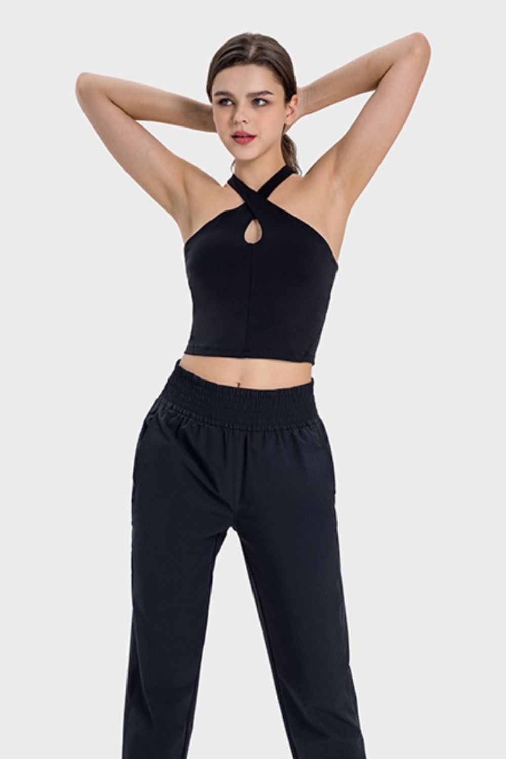Crisscross Grecian Neck Active Cami - The Daily Makeover