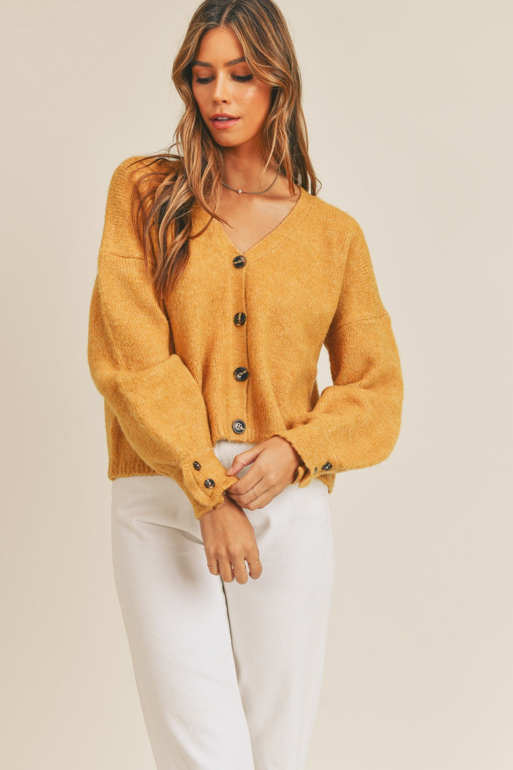 MABLE Long Sleeve Button Down Sweater Cardigan - The Daily Makeover