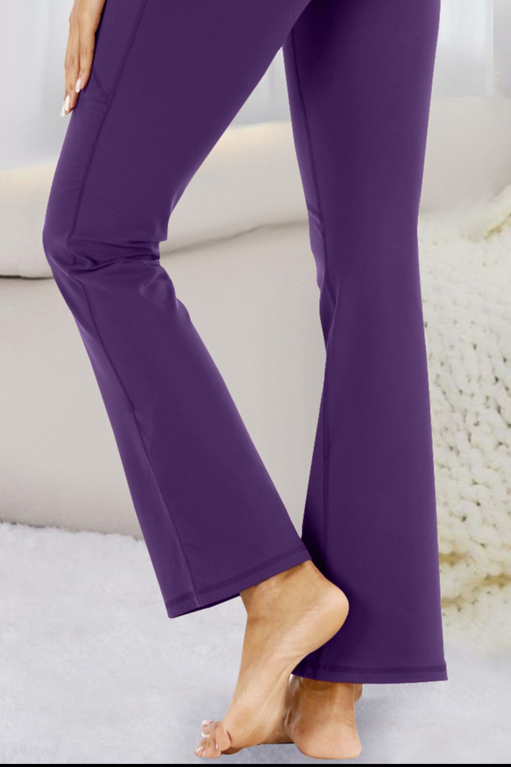 Pocketed High Waist Active Pants - The Daily Makeover