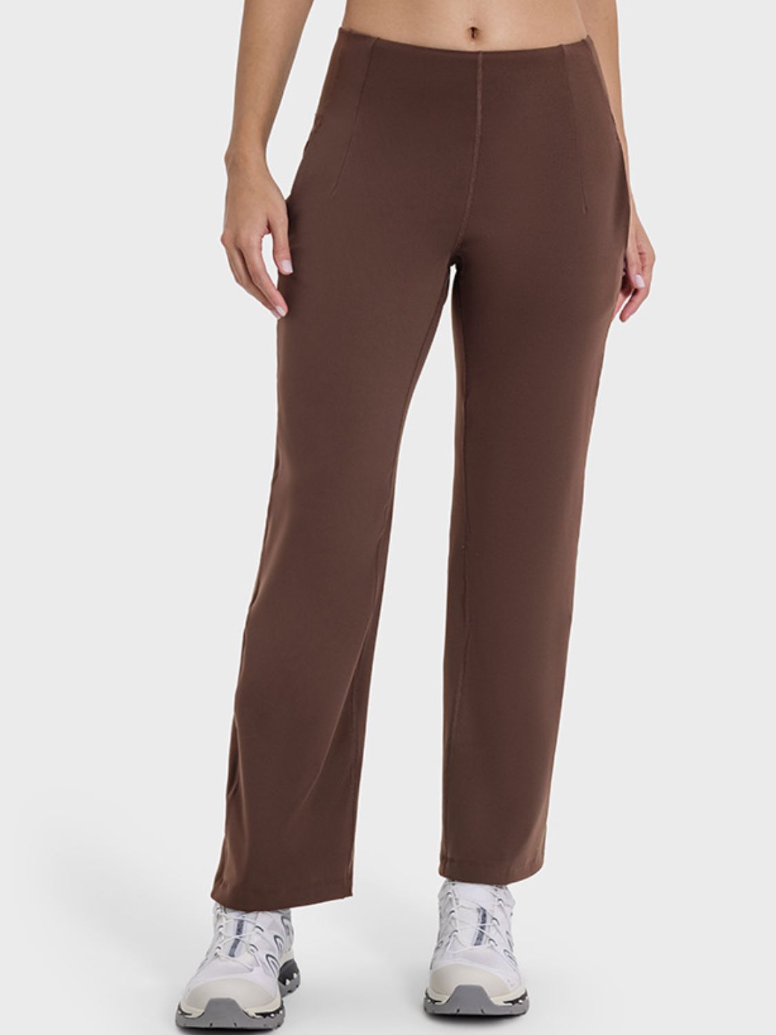 Pocketed High Waist Active Pants - The Daily Makeover