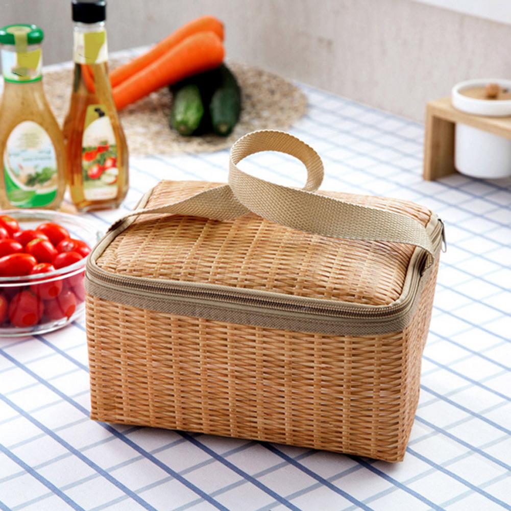 Outdoor Camping Picnic Wicker Basket - The Daily Makeover