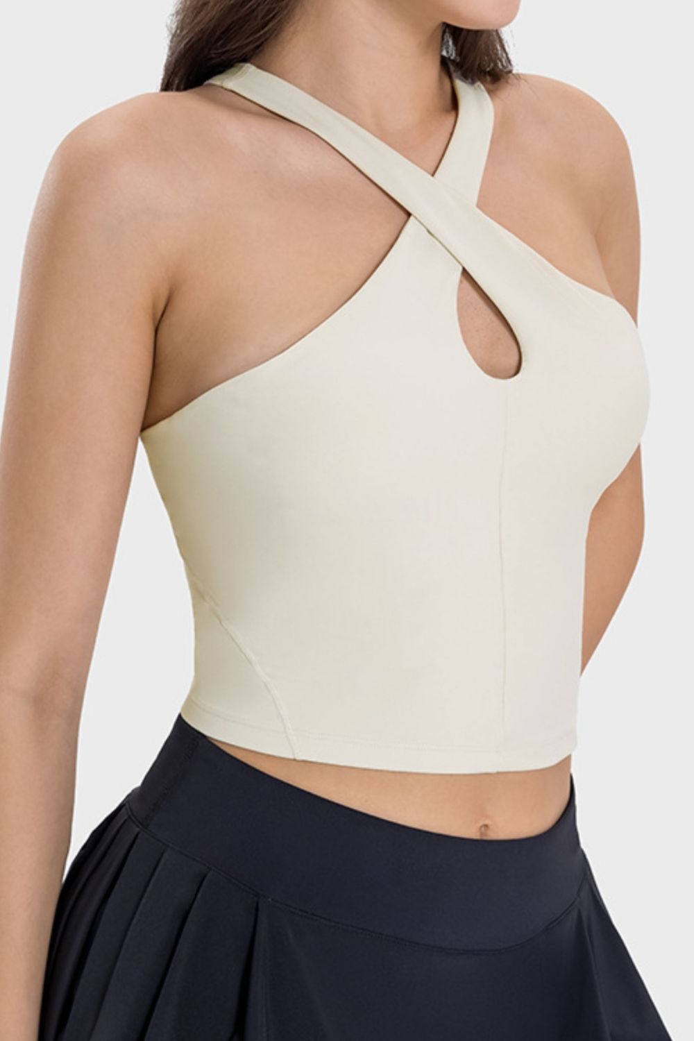 Crisscross Grecian Neck Active Cami - The Daily Makeover