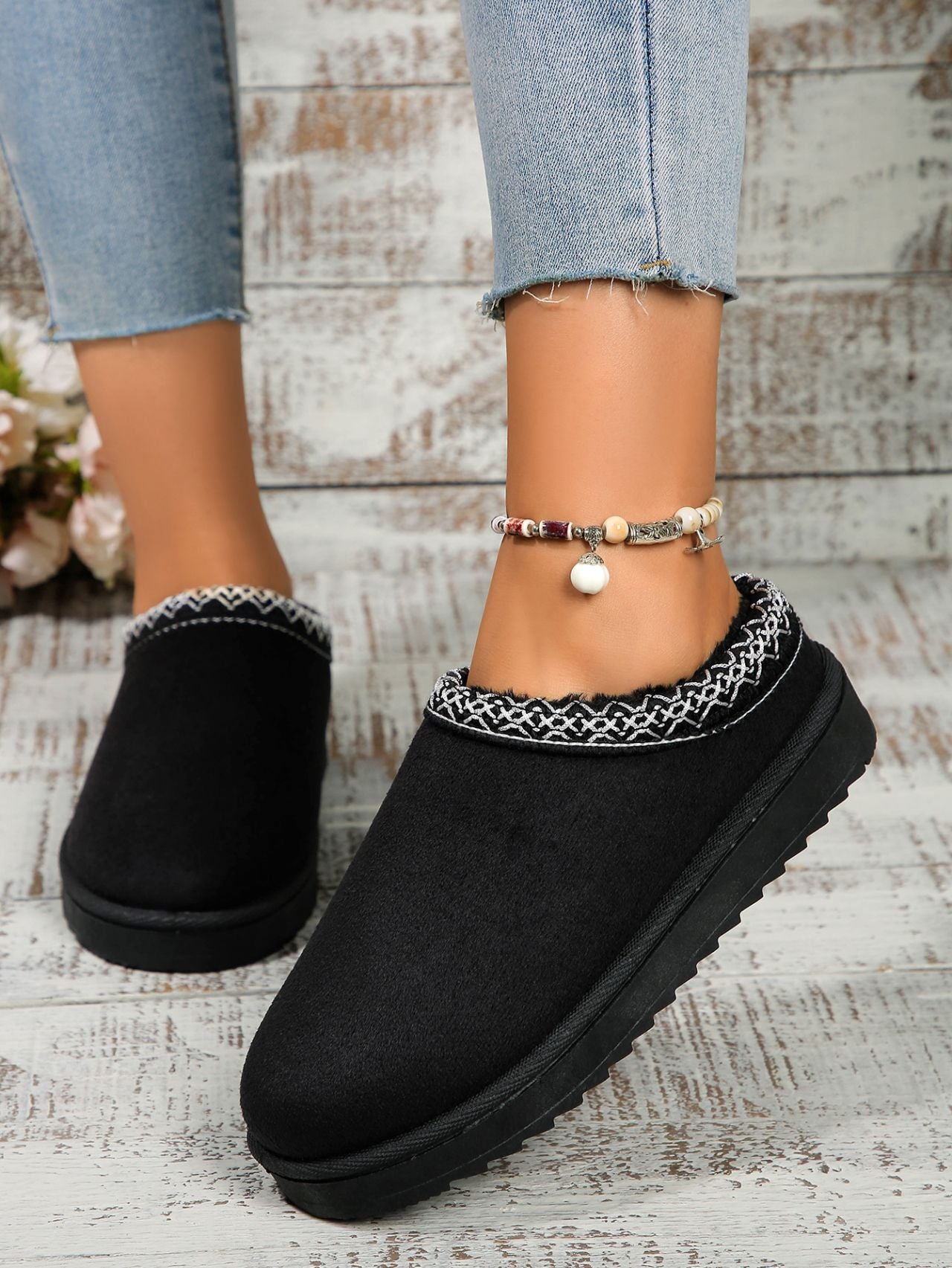 Round Toe Platform Slippers - The Daily Makeover