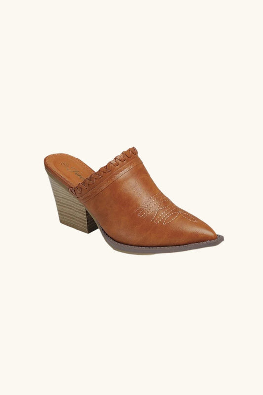 Forever Link Pointy Toe Slip On Chunky Mules - The Daily Makeover
