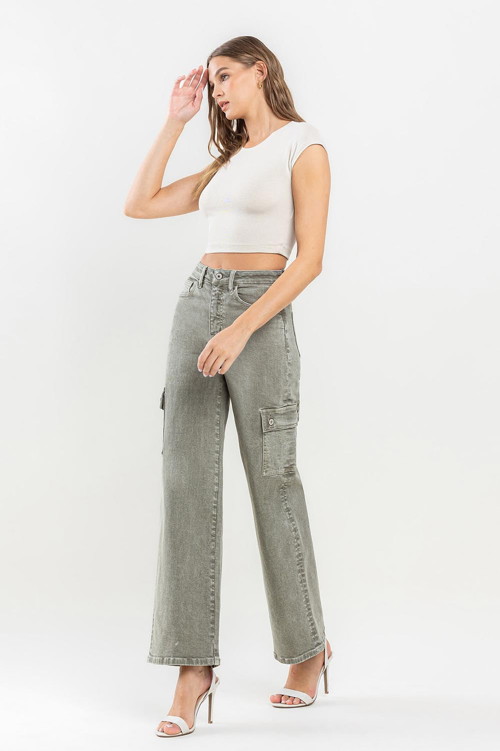 Vervet by Flying Monkey 90's Super High Rise Cargo Jeans - The Daily Makeover