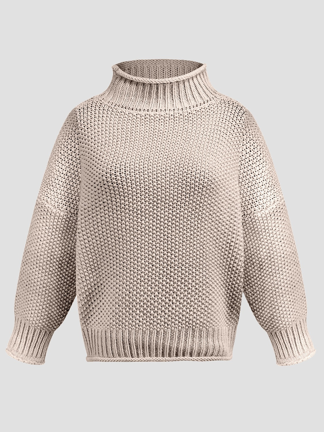 Turtleneck Long Sleeve Sweater - The Daily Makeover