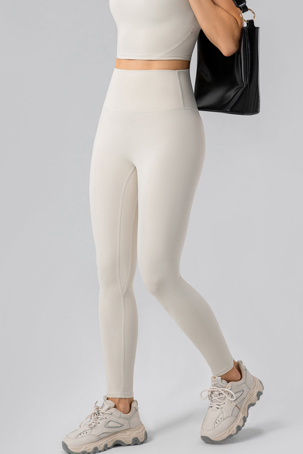 High Waist Wide Waistband Active Leggings - The Daily Makeover