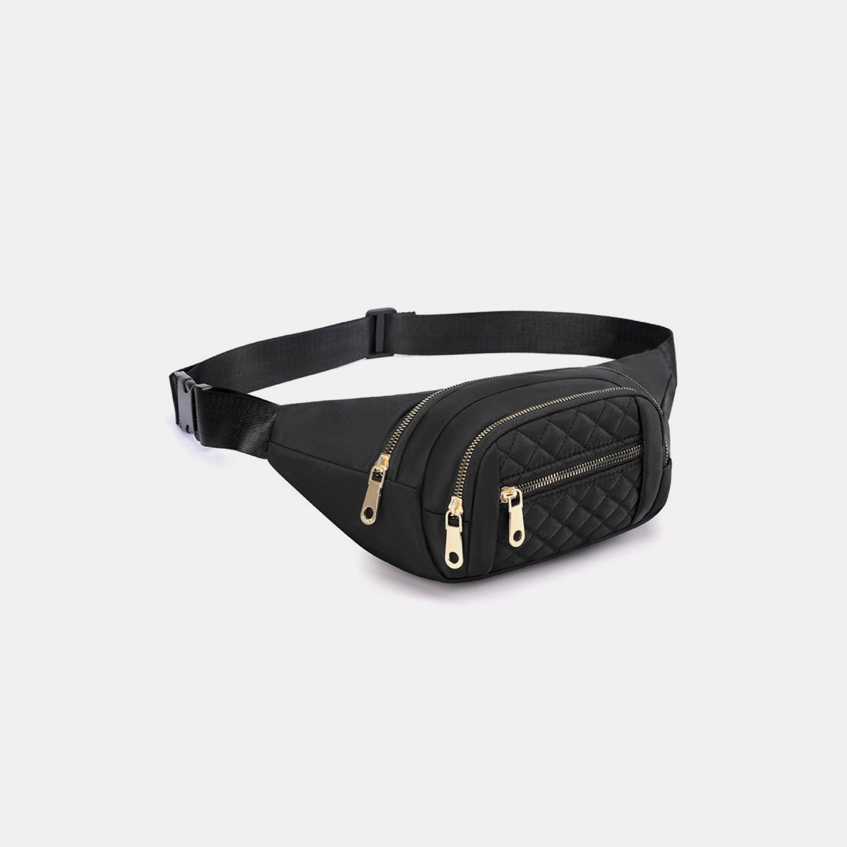 Zenana Quilted Multi Pocket Waist Belt Bag - The Daily Makeover
