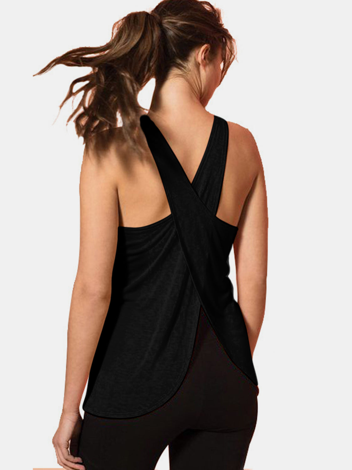 Crisscross Scoop Neck Active Tank - The Daily Makeover