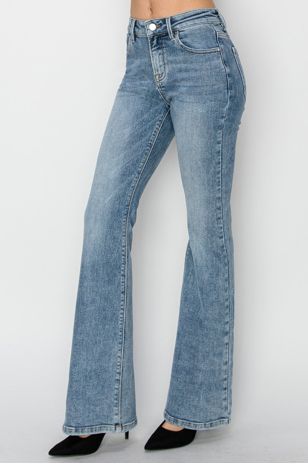 Full Size Mid Rise Bootcut Jeans - The Daily Makeover