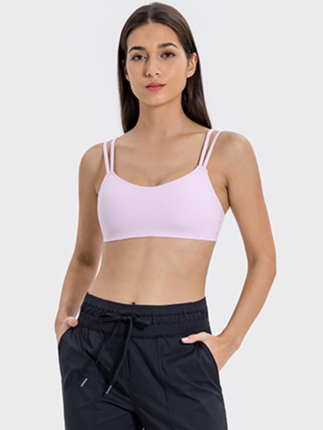 Scoop Neck Double Strap Active Cami - The Daily Makeover