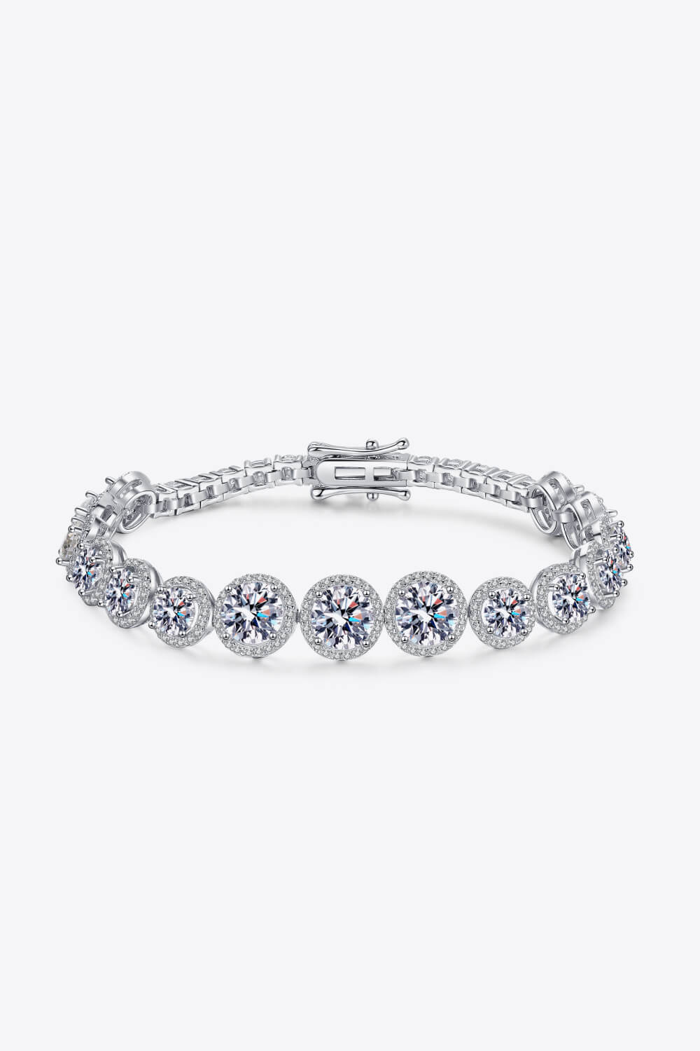 925 Sterling Silver 10.4 Carat Moissanite Bracelet - The Daily Makeover