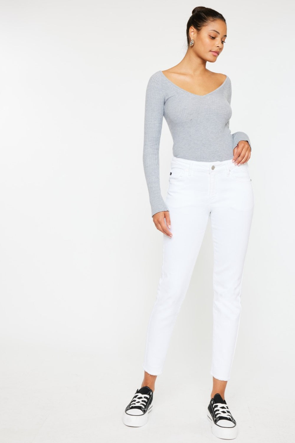 Kancan Mid Rise Ankle Skinny Jeans - The Daily Makeover
