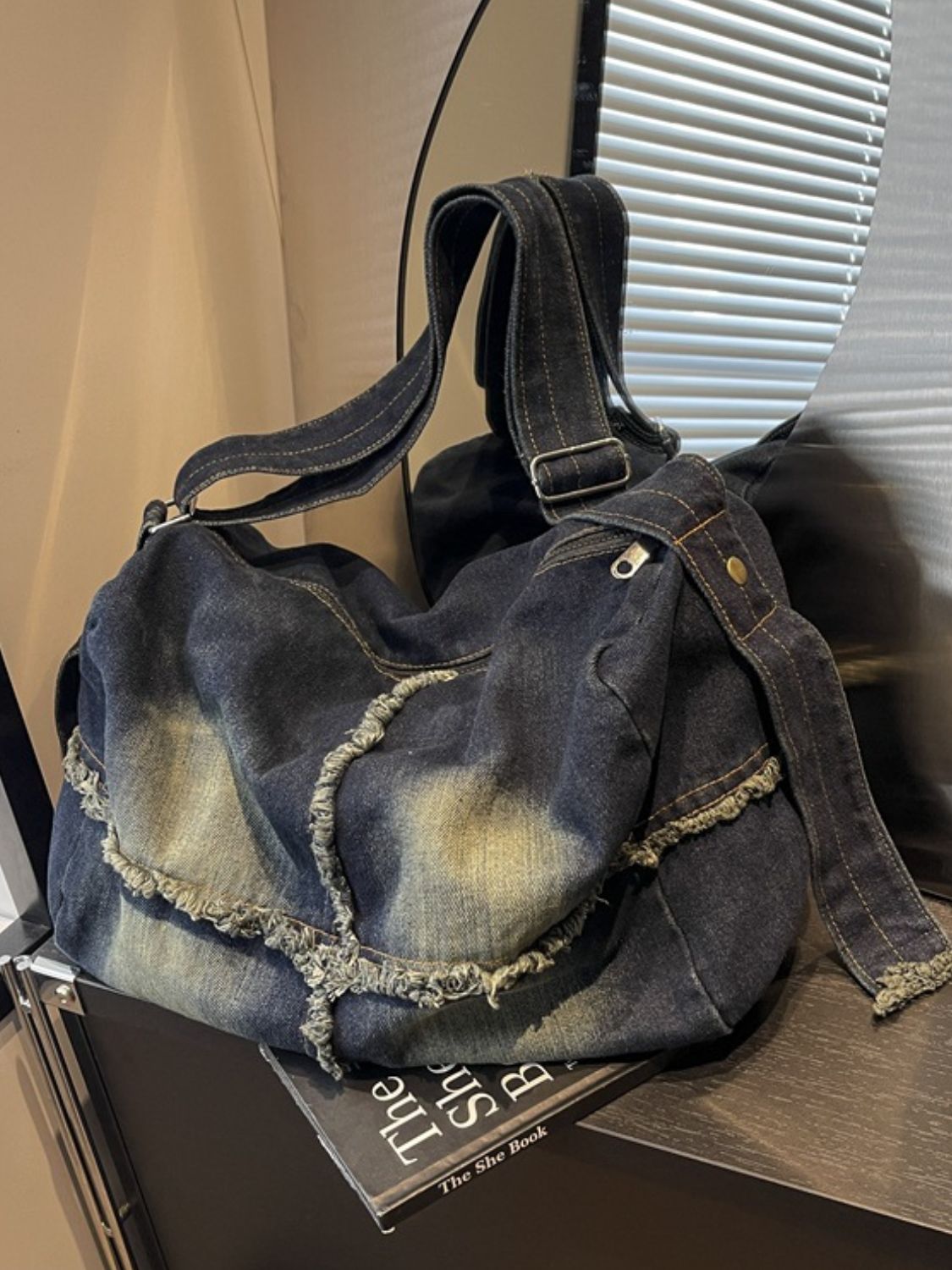 Raw Hem Gradient Crossbody Bag - The Daily Makeover