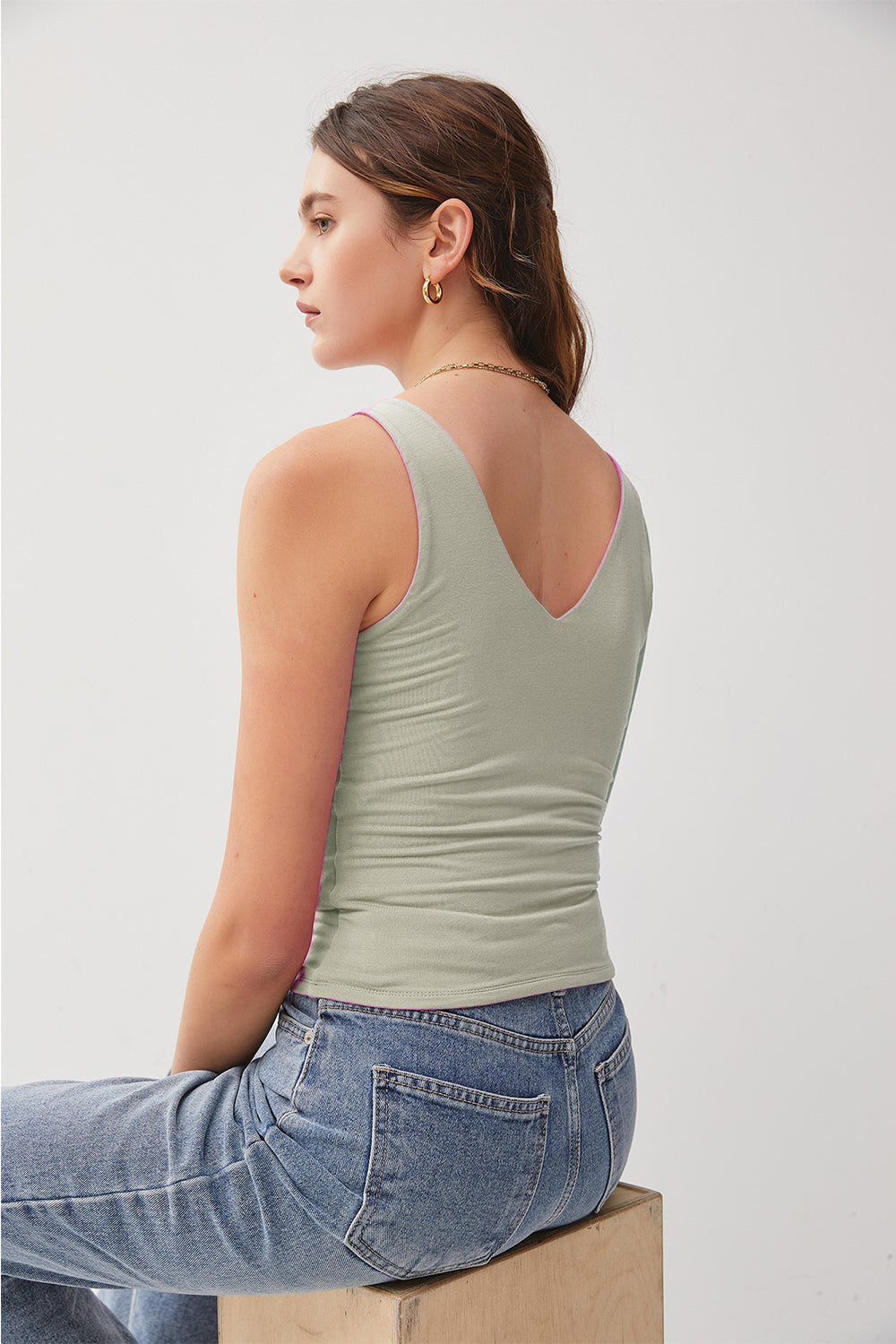 Be Cool V-Neck Wide Strap Tank - The Daily Makeover