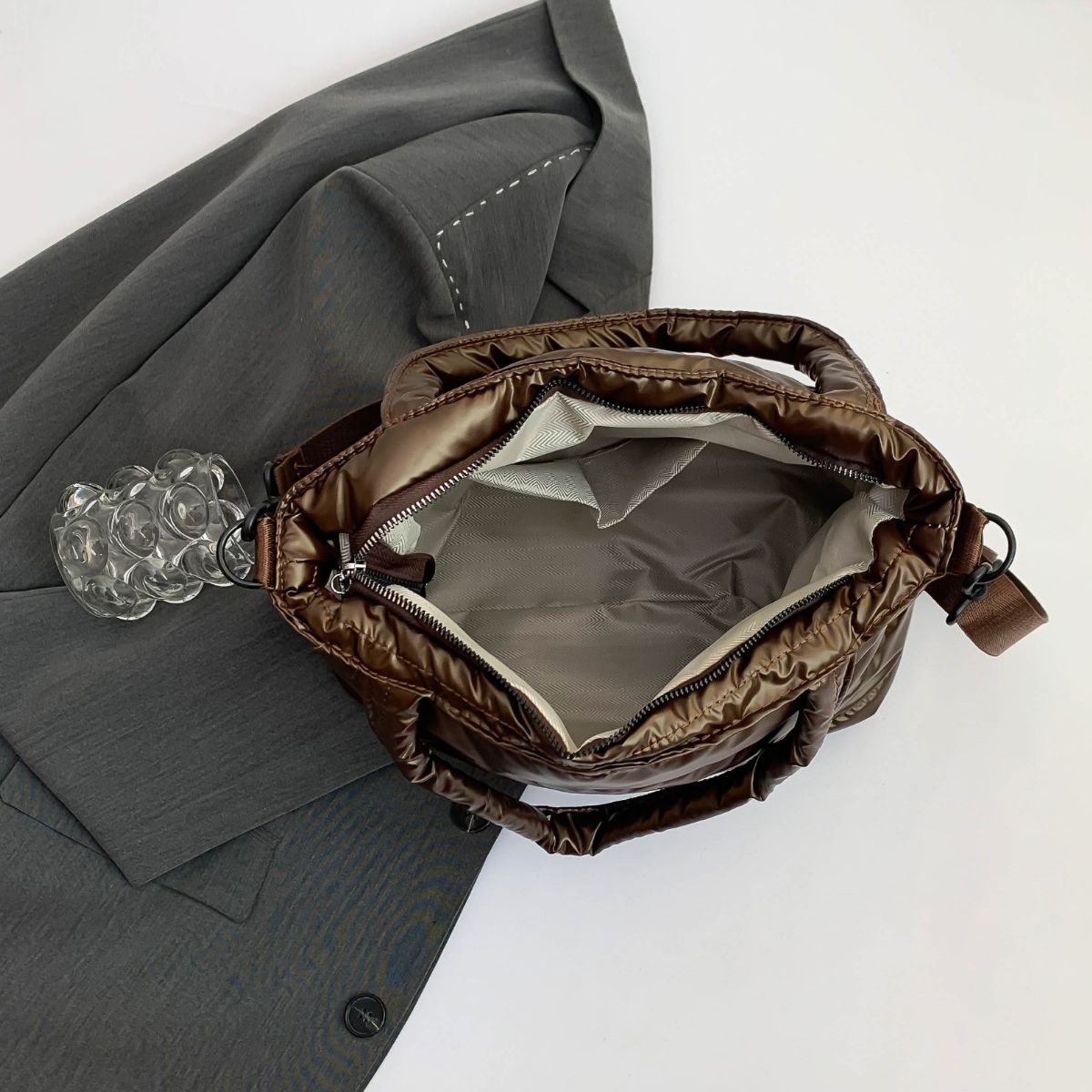 PU Leather Detachable Strap Crossbody Bag - The Daily Makeover